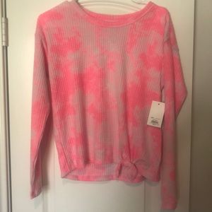 Girls SO pink tie dye long sleeve